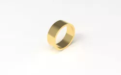 wedding ring square band 7mm