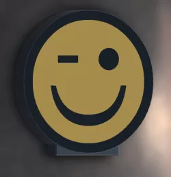 Wink" Smiley lamp
