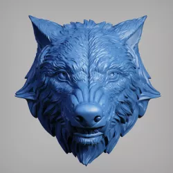 Wolf Head Sculpture