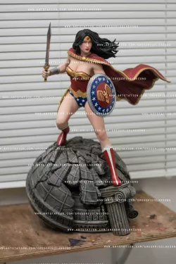 Wonder Woman Fan Art Statue 3d Printable