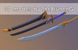 Yone spirit blossom swords cosplay League of Legends LOL 3D print model