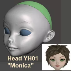 YOSD 60mm Super Dollfie Head YH 01 - by SPARX