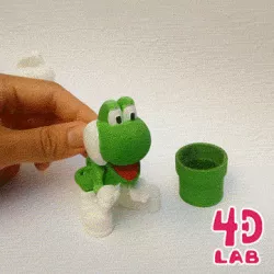Yoshi (Yossy) Mario Dinosaur  (Flexi, print-in-place)