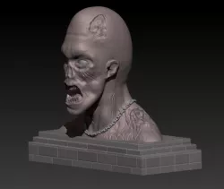 Zombie Bust Printing Gaming Miniature | Assembly