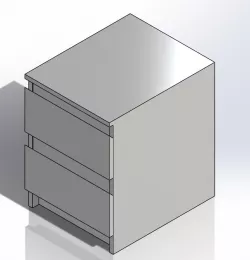 1.6 Scale Ikea malm style Bedside Table for Barbie doll (Doll house)