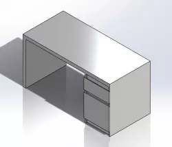 1:6 Scale Ikea Malm Style Desk with Drawers for Barbie Doll (Doll House Furniture)