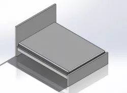 1:6 Scale Ikea Malm Style Queen Size Bed for Barbie Doll (Doll House Furniture)