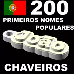 200 porta-chaves para nomes próprios portugueses populares