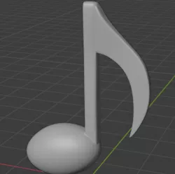 3D music note