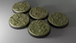 5+1x 40mm base with bricks  (+toppers)