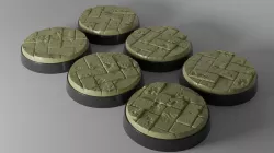 6x 28mm base with bricks (+toppers)