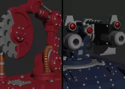 Abandoned Spaceship Security Robots and mission objectives