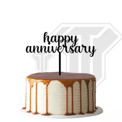 Anniversary cake topper - Happy anniversary