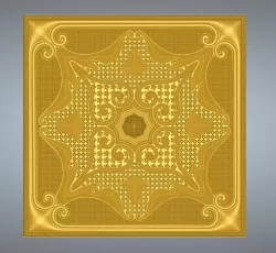 Bas-relief original real 3D Relief Round Rope Rosette For CNC building decor ceiling or wall mounting for decoration cd-32 3d print