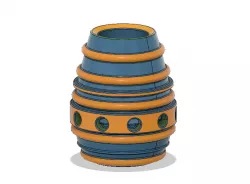 Beautiful Oval Vase F / Joli vase ovale F