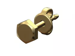 Bolt head stud earring 3D print model