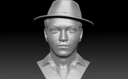 Bruno Mars bust 3D printing ready stl obj formats