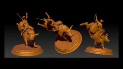 Bull fighting STL - OBJ - ZTL file