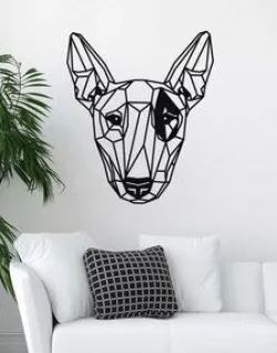 Bull terrier wall dog