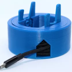 Cable Reel with Cell Phone Stand Integrated (Print in Place, no supports are required)
