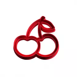 cherry cookie cutter - cortador de cereza guinda para galletas stl