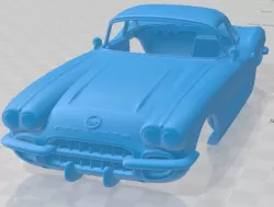 Chevrolet Corvette 1962 Printable Body Car
