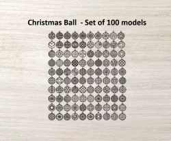 CHRISTMAS BALL ORNAMENT - Set of 100 models