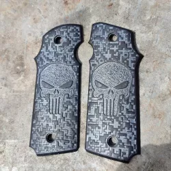 COLT 1911 NEW LINED SHAPE GRIP (2022) PUNISHER camo pixel pattern