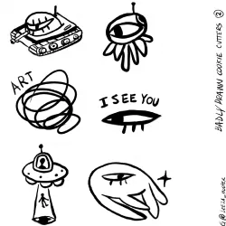 COOKIE CUTTERS (6) (BADLY DRAWN) SET 2