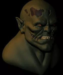 Cyber Orc Head
