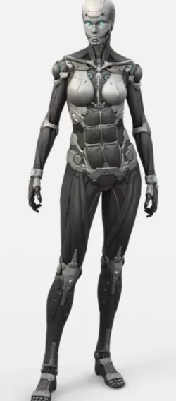 Cyborg Female from Ghost in the Shell First Assault 3D Model