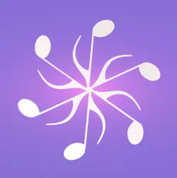 Decorative mural, wall decoration, panno, notes snowflake