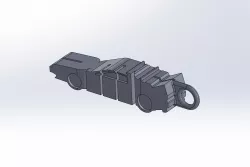delorean logo keychain