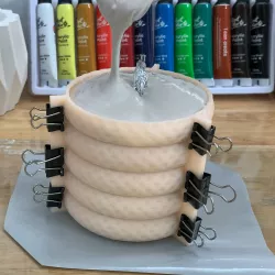 Donut Pot mold - Geometric Pot with drainage