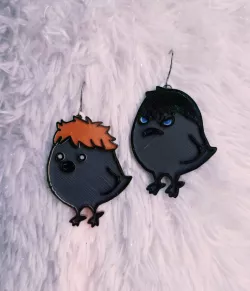earrings ravens haikyuu /cuervos haikyuu