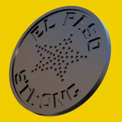 El Paso Strong Table Coaster 3D print model