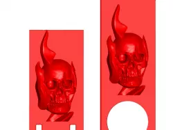 Flaming Skull Bookmarks (2 Styles)