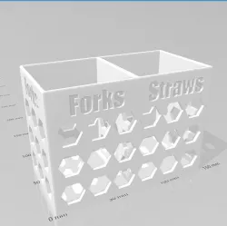 Fork & Straw caddy