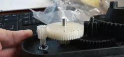 Gear and pinion for children's electric car