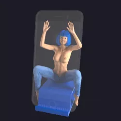 Girl phone holder3