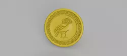 Greek key owl drinkcoaster (v2)