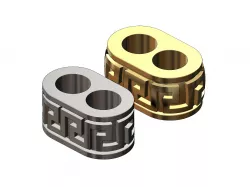 Greek key rope bracelet spacer charm and ornament 3D print model