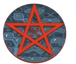 Hagan magic pentaclen activate the deck divination on tarot cards witch  altar part pt-10 3d-print and cnc
