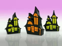 Halloween Haunted House 3D Print Stl File | 3D Halloween Stl Model