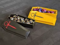 Halloween Vampire Coffin Dice Box 3D Print Stl File | 3D Print Halloween Model
