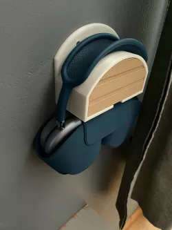 Headphone holder with drawer (remix)