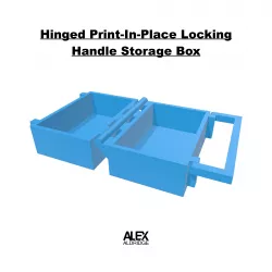 Hinged Print-In-Place Locking Storage Box Container
