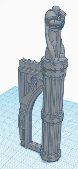 Imperial Buttress with Space Guy Statue