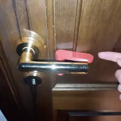 Interior door handle block