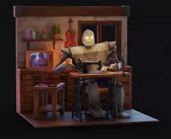Iron Giant diorama